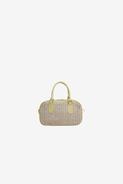 MARSEPTUN York Double Handle Pastel Yellow Straw Bag
