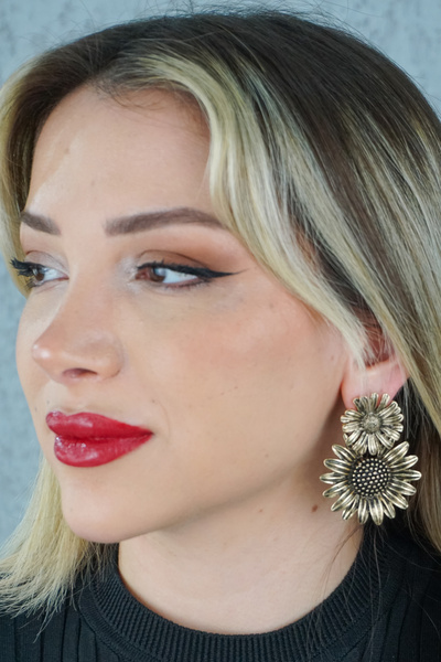 TRENDTAKI Helia otantik sallantılı oksit altın kaplama küpe 0313