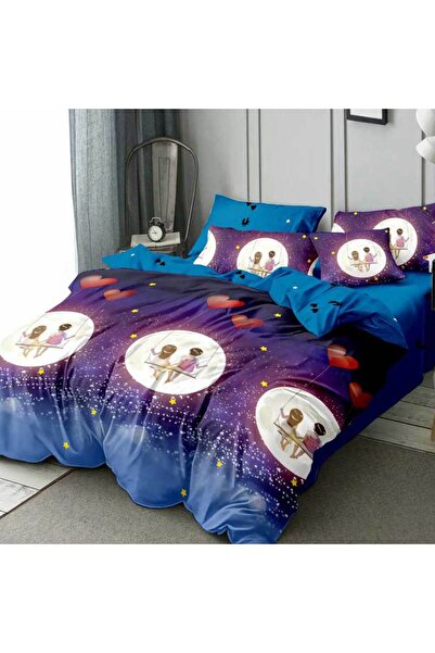 OEM Lenjerie Bumbac Satinat, Pucioasa, 2 Persoane, Pat Dublu, 4 Piese