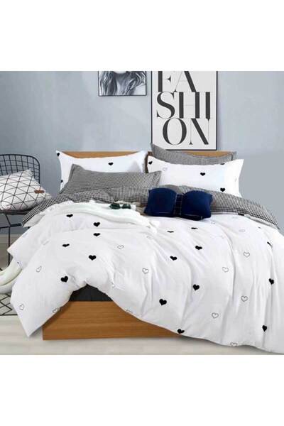 OEM Lenjerie Bumbac Satinat, Pucioasa, 2 Persoane, Pat Dublu, 4 Piese