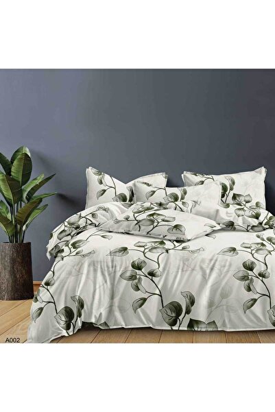 OEM Lenjerie Bumbac Satinat, Pucioasa, 2 Persoane, Pat Dublu, 4 Piese