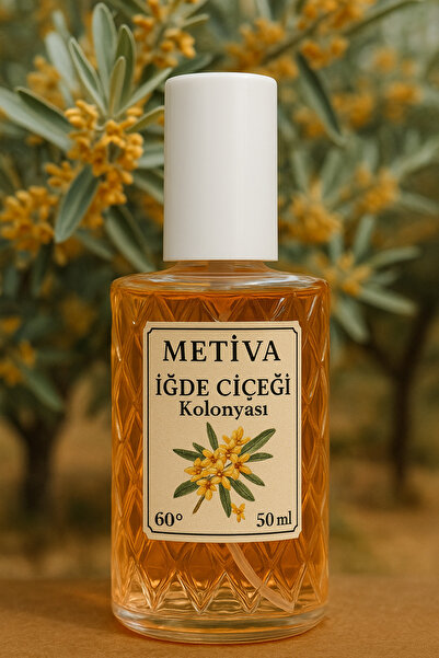 METİVA İğde Çiçeği Kolonyası 60° - 50 ml - Lüks Spreyli Şişede - Çanta Boy - ...