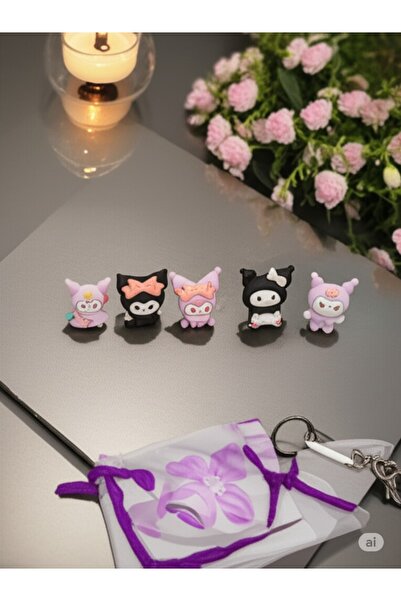 FAMEMUS ACCESSORY مجموعة خواتم شخصيات سانريو كورومي الصغيرة / خواتم كورومي لل...