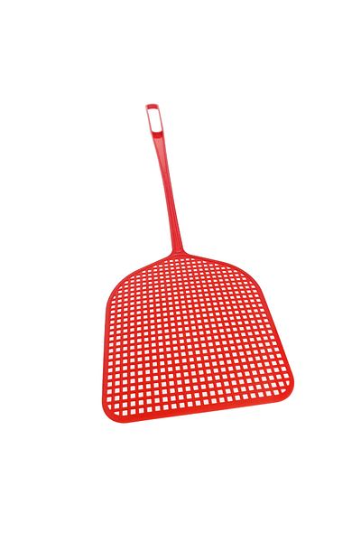 OEM Paletă manuală anti-muște și insecte, mâner flexibil, suprafață 130 x 115 x 2 mm, lungime 360 ​​mm, roșie