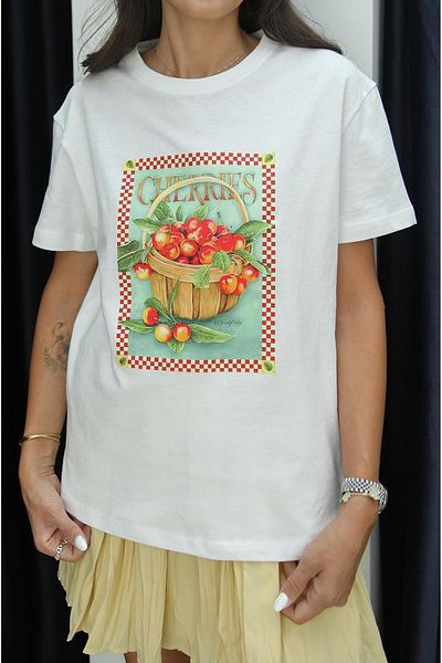Havoş Μπλουζάκι με στάμπα Basket Cherries