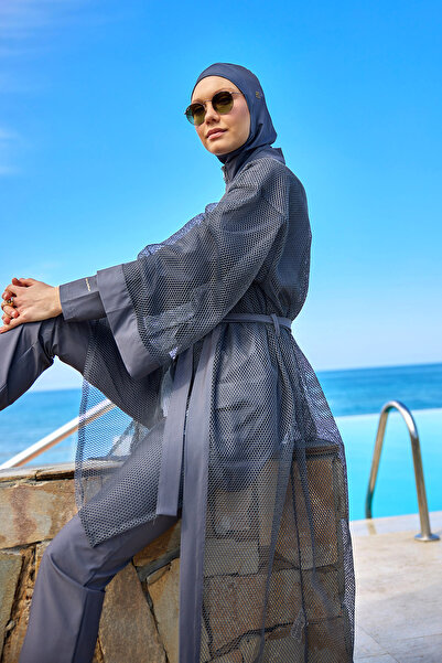 Marina Smoked Tulle Kimono – Light and Stylish Beach Pareo P2501-5