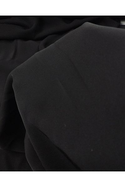 Kumaş Parça Thin Crepe in Black Color Width: 150