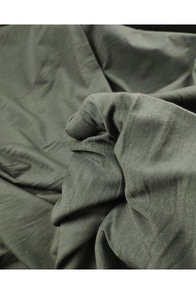 Kumaş Parça Single Jersey Combed Cotton in Dark Green Color Width: 150