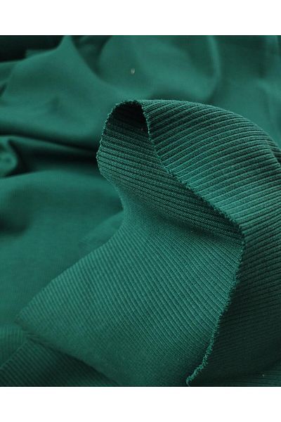 Kumaş Parça Rib in Emerald Green Color Width: 125