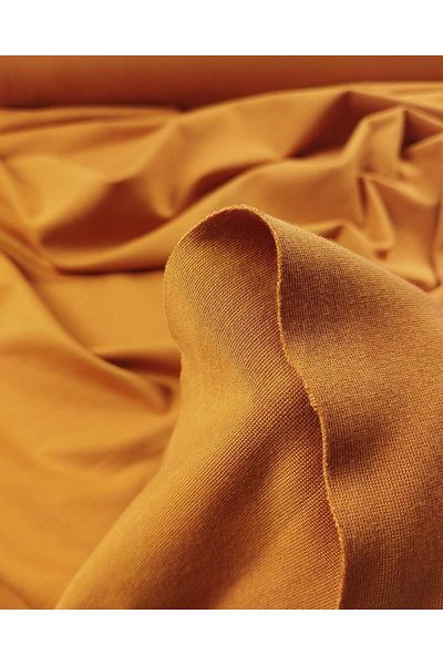 Kumaş Parça Interlock Knitted in Mustard Color Width: 165
