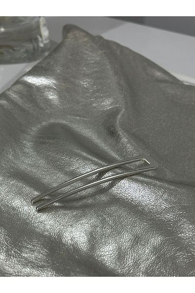 HISCOSMETIC Women's Silver - Silver Colored Double Ended Hair Bun Clip 11cm