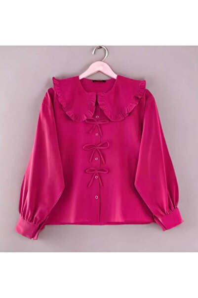 MODA Πουκάμισο με λαιμόκοψη με λεπτομέρεια φούστα