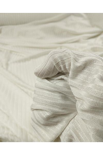 Kumaş Parça White Glitter Camisole Knitted Width: 120