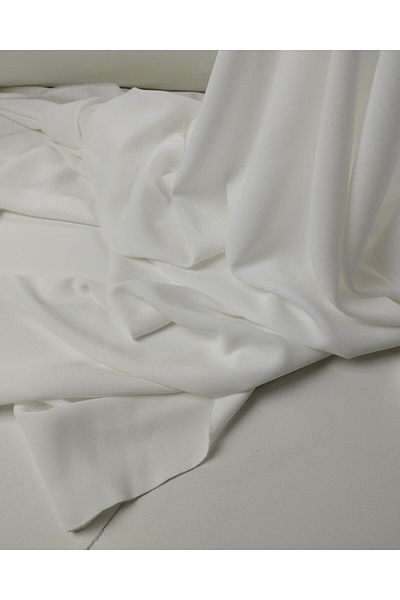 Kumaş Parça Sand Crepe in White Color Width: 150