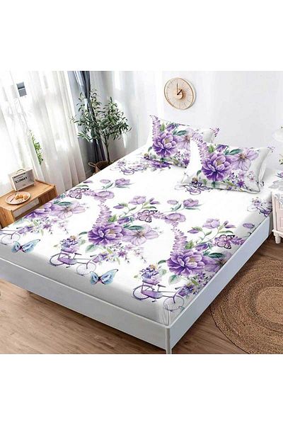 Patul FINET Bed Cover with Elastic + 2 Pillowcases, Pucioasa, Double Bed 180x200