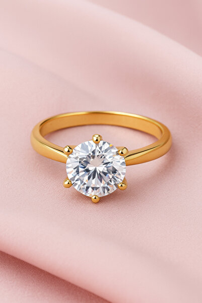 Laboratuvar Pırlantası Lp Işıklı kutuda 2 karat tektaş yüzük