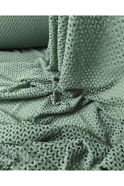 Kumaş Parça Open Green Color Mesh Width: 100