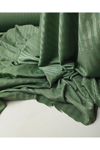 Kumaş Parça Striped Jersey in Green Color Width: 150