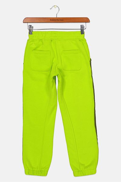 adidas Originals x Ivy Park Kids Boy Brand Logo Outdoor Sweatpants, Lime Green/Black