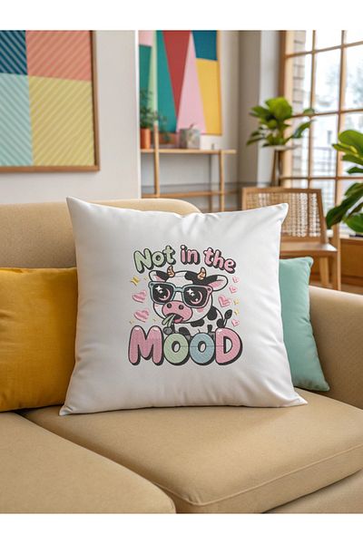 Misue Handmade Embroidered Throw Pillow Case, Fun Home Decor 100% Cotton, 43X43Cm Throw Pillow, Decorative Embroidered Throw Pillow