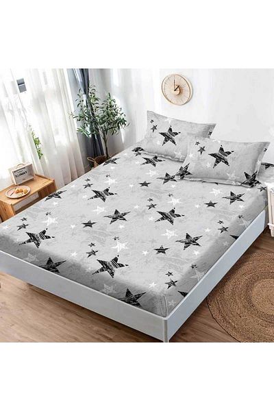 Patul FINET Bed Cover with Elastic + 2 Pillowcases, Pucioasa, Double Bed 180x200