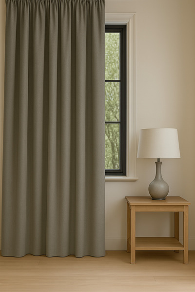 C&S TEKSTİL Gri %100 Işık Geçirmez Karartma Perde