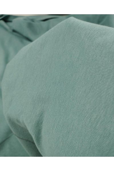 Kumaş Parça Interlock Combed Cotton in Light Green Color Width: 180