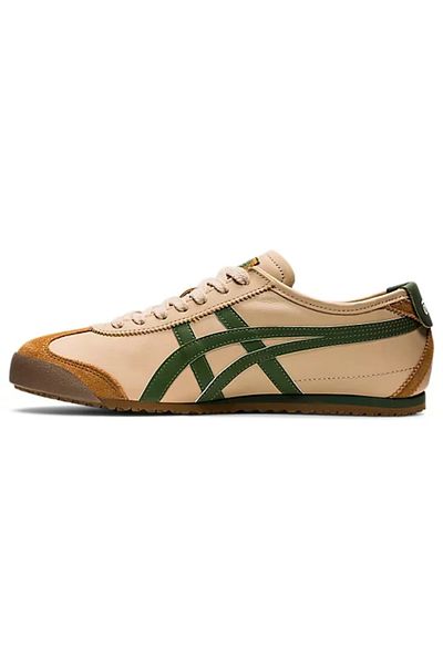 Onitsuka Tiger Mexico 66 Sneakers – Brown/Green – Unisex Retro Style with Signature Stripes