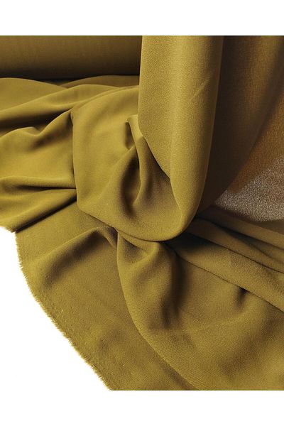 Kumaş Parça Crepe in Oil Green Color Width: 150