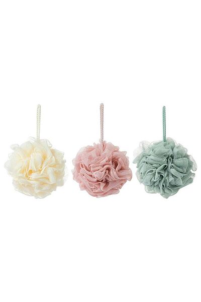 İNVERSE Lukadah 3 Pcs Bath Loofah, Bath Body Scrubber for Women - Men, Exfoliating Bath Sponge Body Scrubber