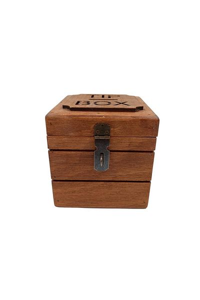 t tun's woods Wooden Type Box with Padlock Gift 13X13Cm (Load13Cm) Tip Box
