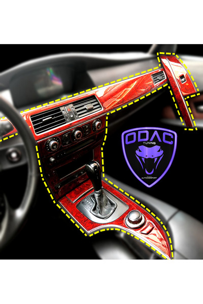ODAC TUNING BMW E60 Konsol Torpido Trim Maun Kaplama Kapı Kaplama Konsol Kapl...