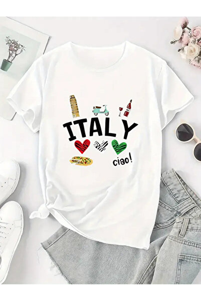 HOFFNUNG Italy Pizza Tower t Shirt New Oversize