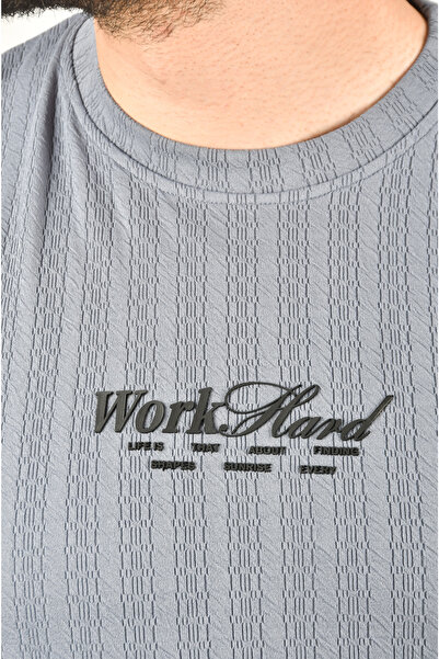 DeepSEA Ανδρικό μπλουζάκι μπλε λεπτής εφαρμογής βαμβακερό μπλουζάκι με λεπτή εφαρμογή που αναπνέει με μαλακή υφή 2504351