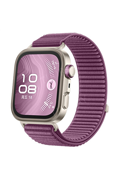 İncisoft Huawei Watch Fit 4 Pro / Fit 4 / Fit 3 Uyumlu Hasır Örgü Dokuma Cırt...