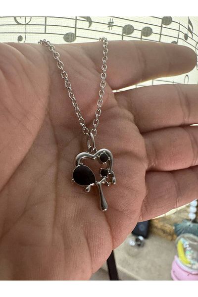 Herşey Nota Black Gothic Heart Lava Figured Unisex Necklace – 60 cm Chain, Rebellious and Passionate Design