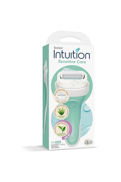Schick Schick Intuition Aloe Vera & Vitamin E Shaving Razor and Foam Tool, 2 Pieces