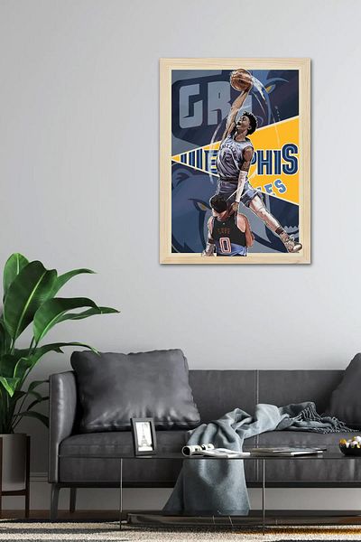 Saturn Pictură cu cadru Ja Morant - Poster NBA Memphis Grizzlies