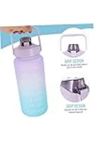 COOYA Large Capacity 2000ml Gradient Plastic Water Cup Portable Water Holder Handle for Home/Office