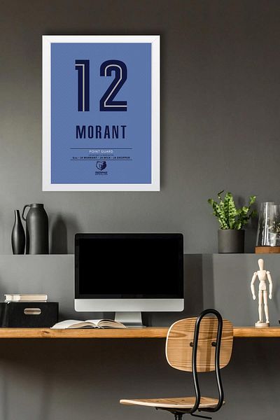 Saturn Tricou Ja Morant cu cadru - Tricou NBA Memphis Grizzlies