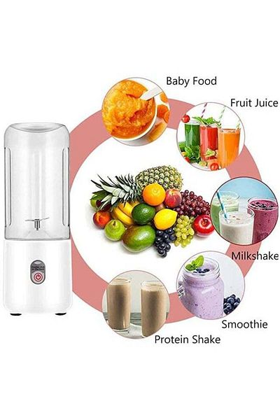 COOYA Powerful Mini Blender with 6 Blades, Portable Blender with USB Rechargeable Fruit Juice Mixer, 500ML
