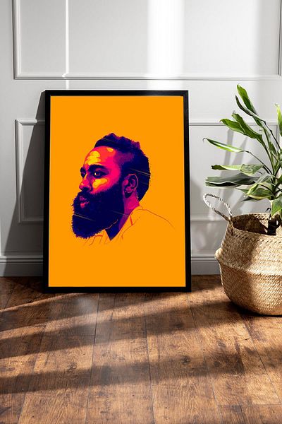 Saturn Pictură înrămată de James Harden - Pictură poster NBA de baschet