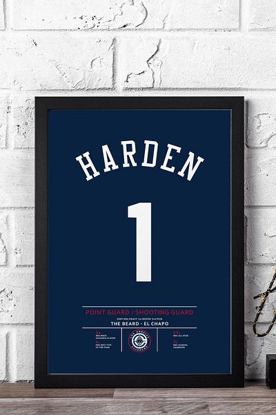 Saturn Tricou James Harden cu cadru - Tricou NBA Los Angeles Clippers