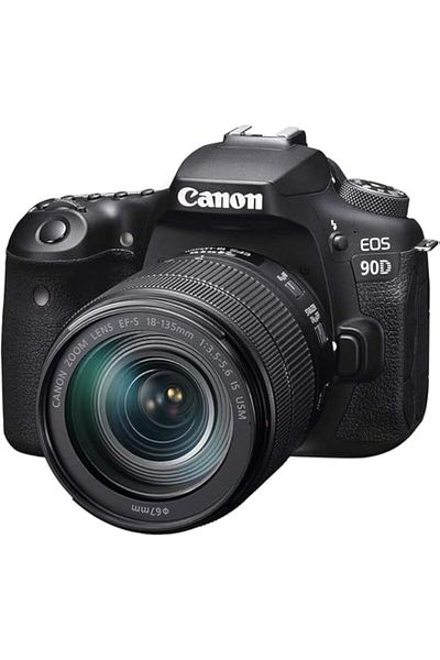 Canon Canon 90D Digital SLR Camera With 18-135 IS USM Lens 4K Black KSA Version with KSA Warranty Support