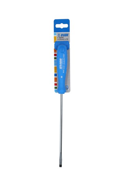 Unior Heavy-duty High Quality Flat Screwdriver Blue And Silver 150mm