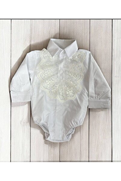 Botez cu Alina Baptism set velvet costume with wings – cream