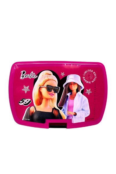 First Kid Barbie Sandwich Box with Inner Tray Pink 630ml