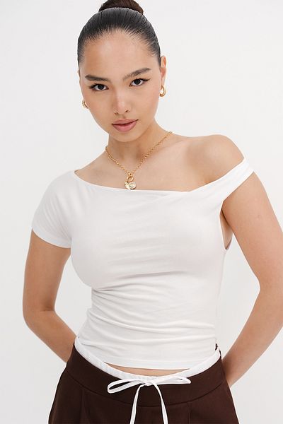 Addax Boat Neck Basic T-Shirt P1785