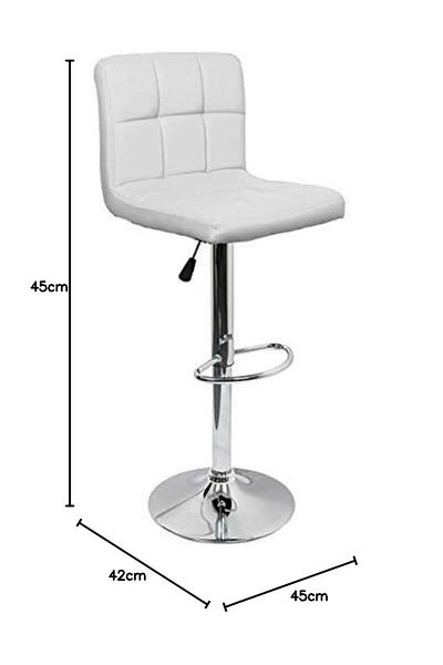 rexa PU Leather Adjustable Swivel Bar Stools with Back Suitable for Kitchen Cafeteria Dining Pubs Office