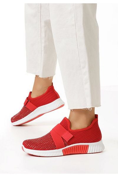B T Shoes Limana women's red sports shoes